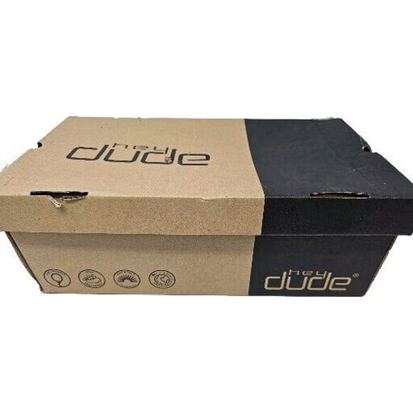 Hey Dude Wally Chambray Sepia Brown Slip On Lace Casual Comfort Shoe Men 8 New - Picture 3 of 16